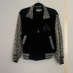 Vintage Leopard Sleeve Jacket